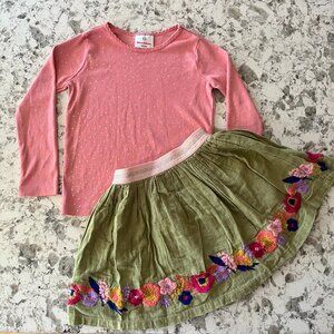 Hanna Andersson John Lewis sparkle embroidered set sz 5